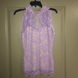 Lace purple top